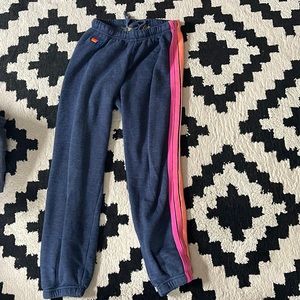 Navy with stripe Aviator nation Sweatpants.